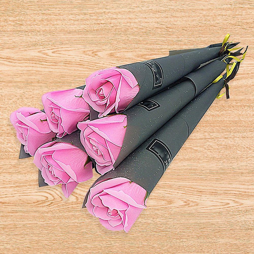10pcs Single Rose Simulation Korean Rose Soap Flower 4