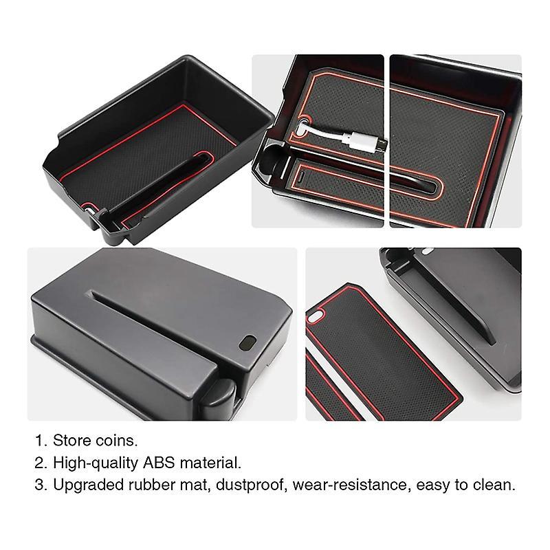 For Bmw X3 G01 X4 G02 18-21 Armrest Storage Box Tray with Rubber Mat