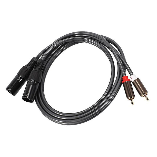 1.5m 5ft Dual Rca Male to Xlr Male Cable Adapter Hifi Extension Cable