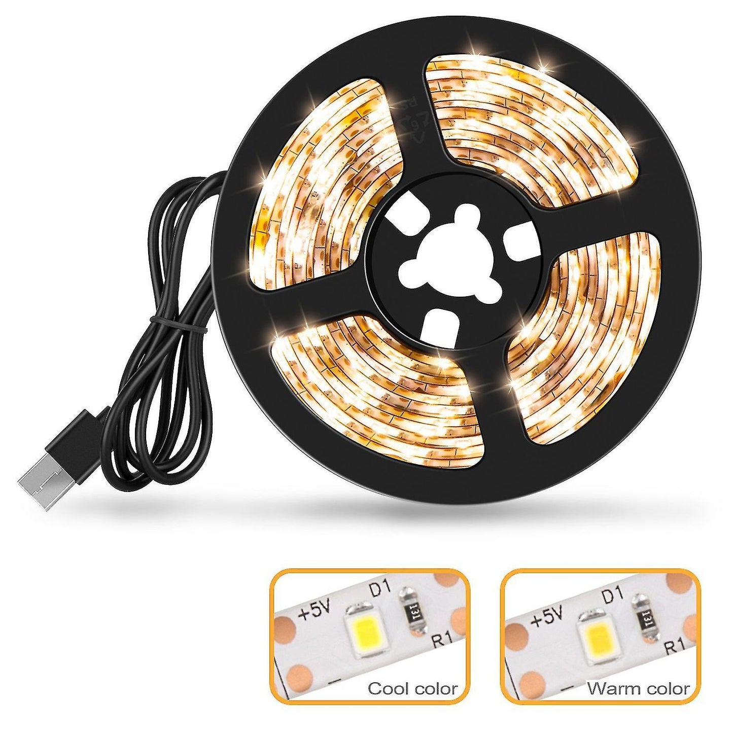 Waterproof Led Strip 5v Usb Tv Led Light Tape 3meter Warm White