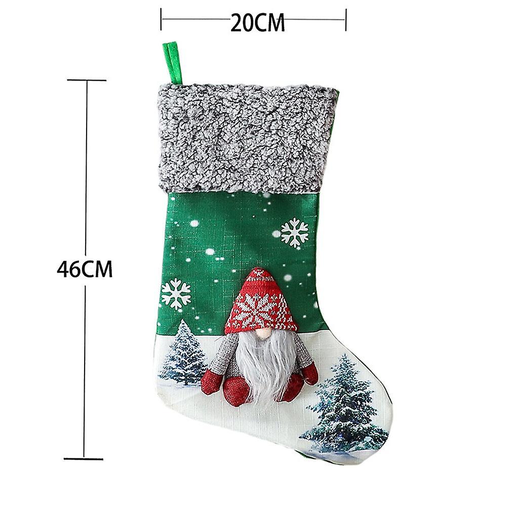 Christmas Stocking Large Xmas Gift Bags Fireplace Decoration Socks C