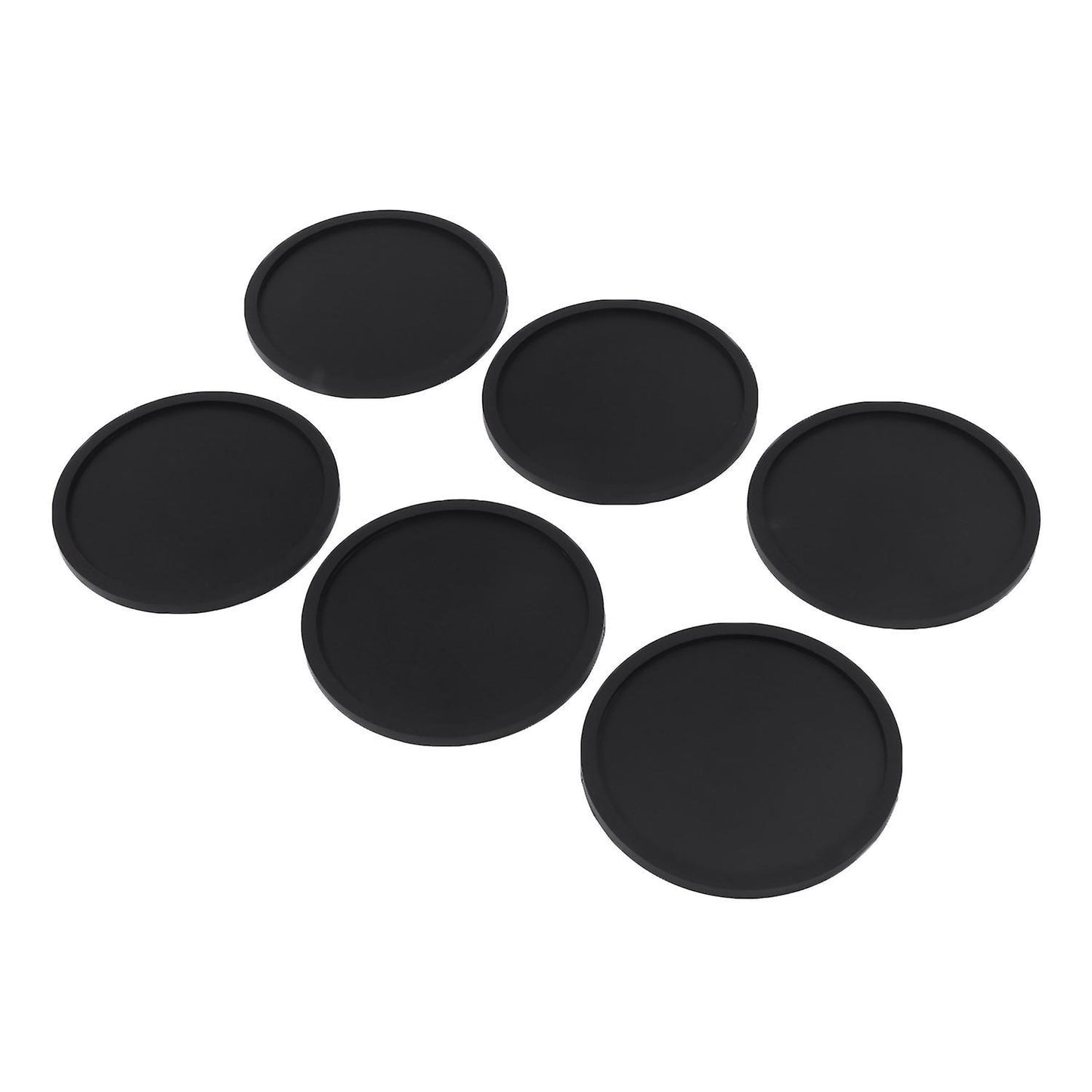 Simple Modern 6pcs Silicone Coaster Glass Placemats Non Slip