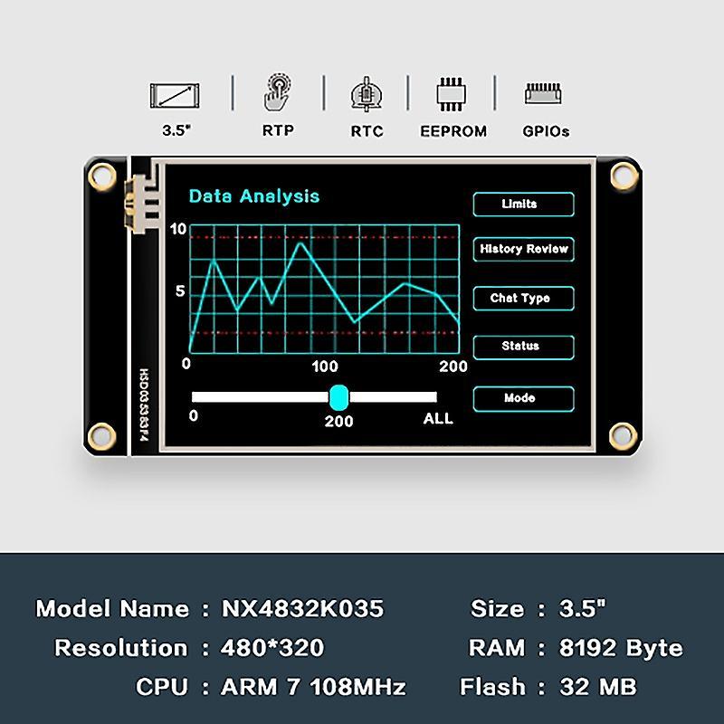 Lcd Press Screen for Nextion Nx4832k035 Hmi Usrt Tft Lcd 3.5-inch