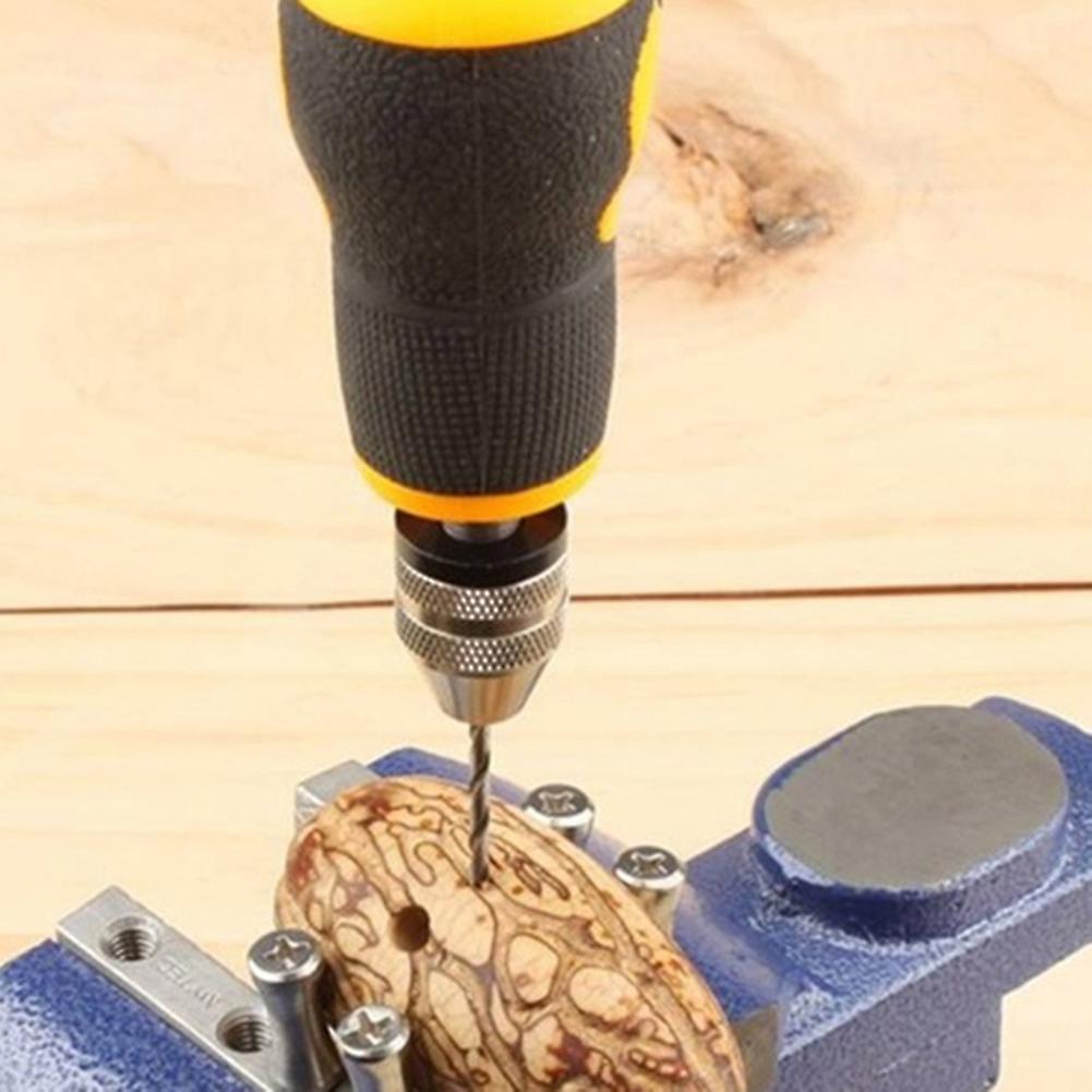10pcs Simple Twist Drill Hand Tool Hand Drill Mini Small Hand Grip