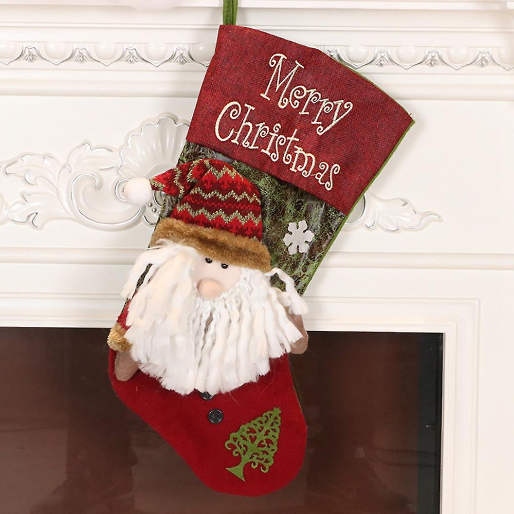 Large Christmas Stockings with 3d Santa Claus Snowman for Xmas , A