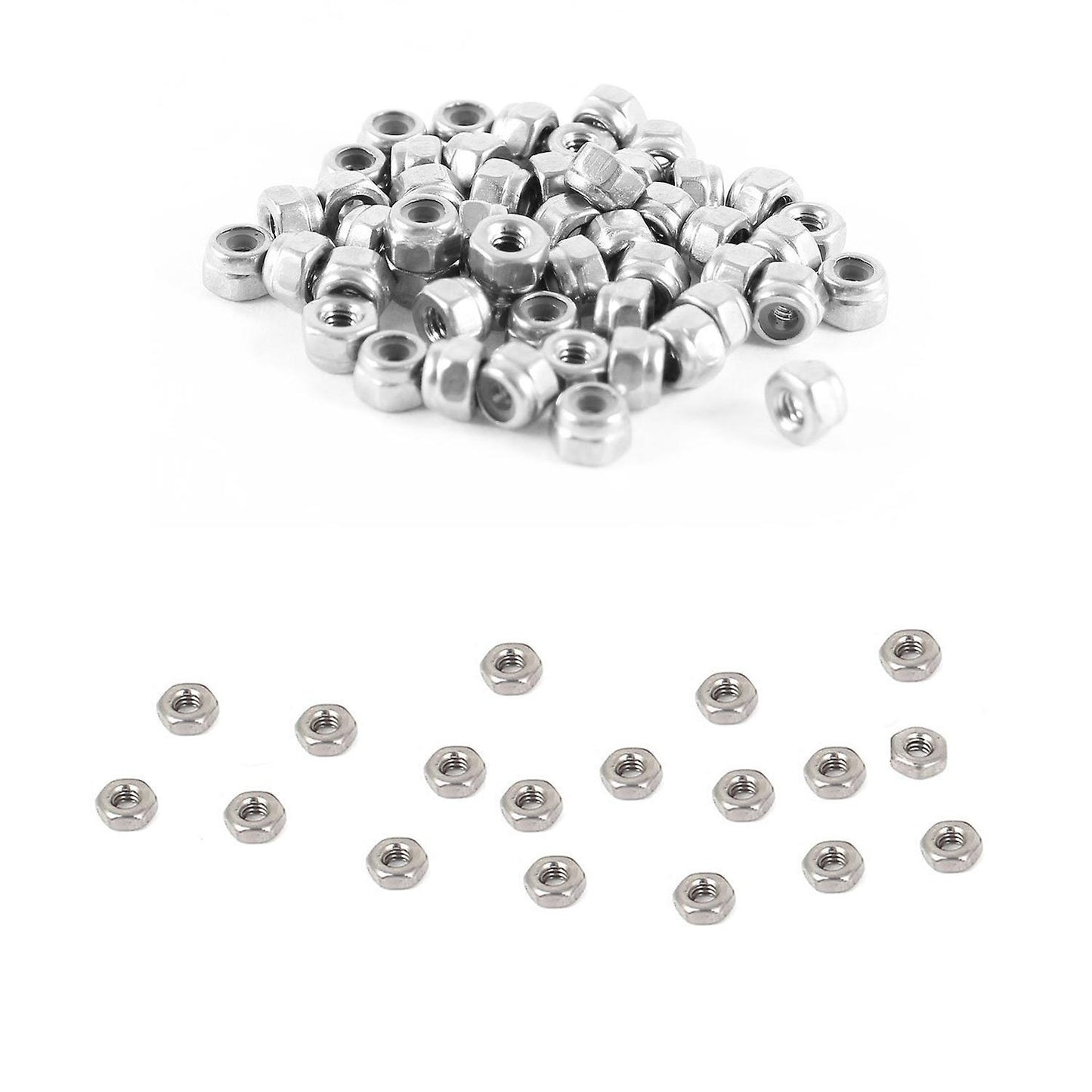 50 Pcs 304hc Stainless Steel Hardware Hex Locknut M2 A2-70
