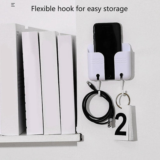 8pcs Mobile Phone Wall Holder Organizer Storage Box with Hooks