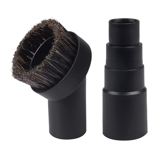 2 Pcs Vacuum Attachment Round Dust Brush Horse Hair Set Dust Suction