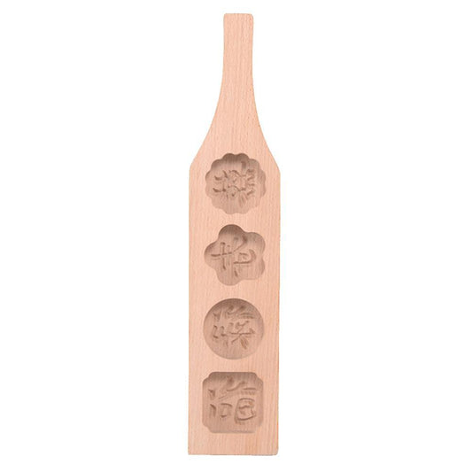 Wooden Moon Cake Mold for Making Mung Bean Cake Mold Cake Decors(d)
