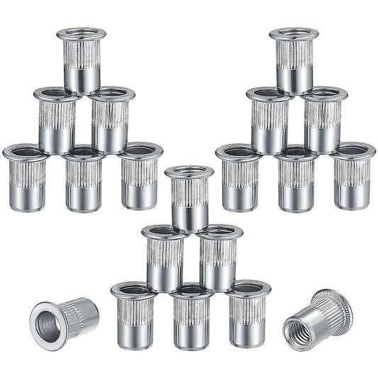 50 Pieces M5 Flat Head Rivet Nuts Made Of Stainless Steel Rivet Nut