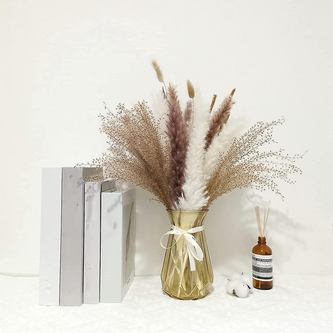 40pcs 17 Inch Pampas Grass Natural Dried Pampas Grass Decor