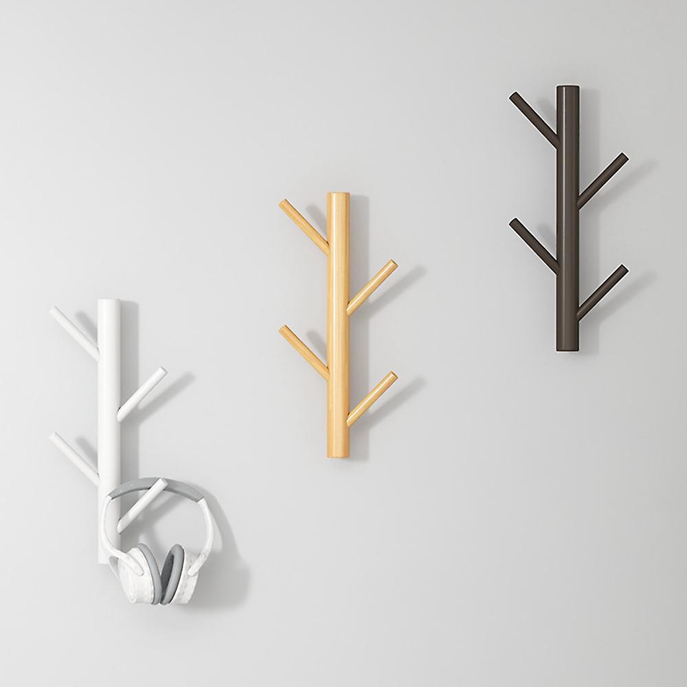 Hanging Coat Rack Modern Wall-mounted Vertical Wooden Hat Hooks A