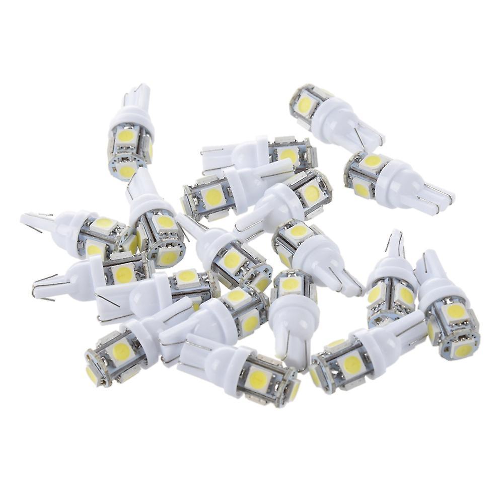 20pcs T10 194 168 W5w 5 5050 Smd Led Light Bulb Xenon Whit