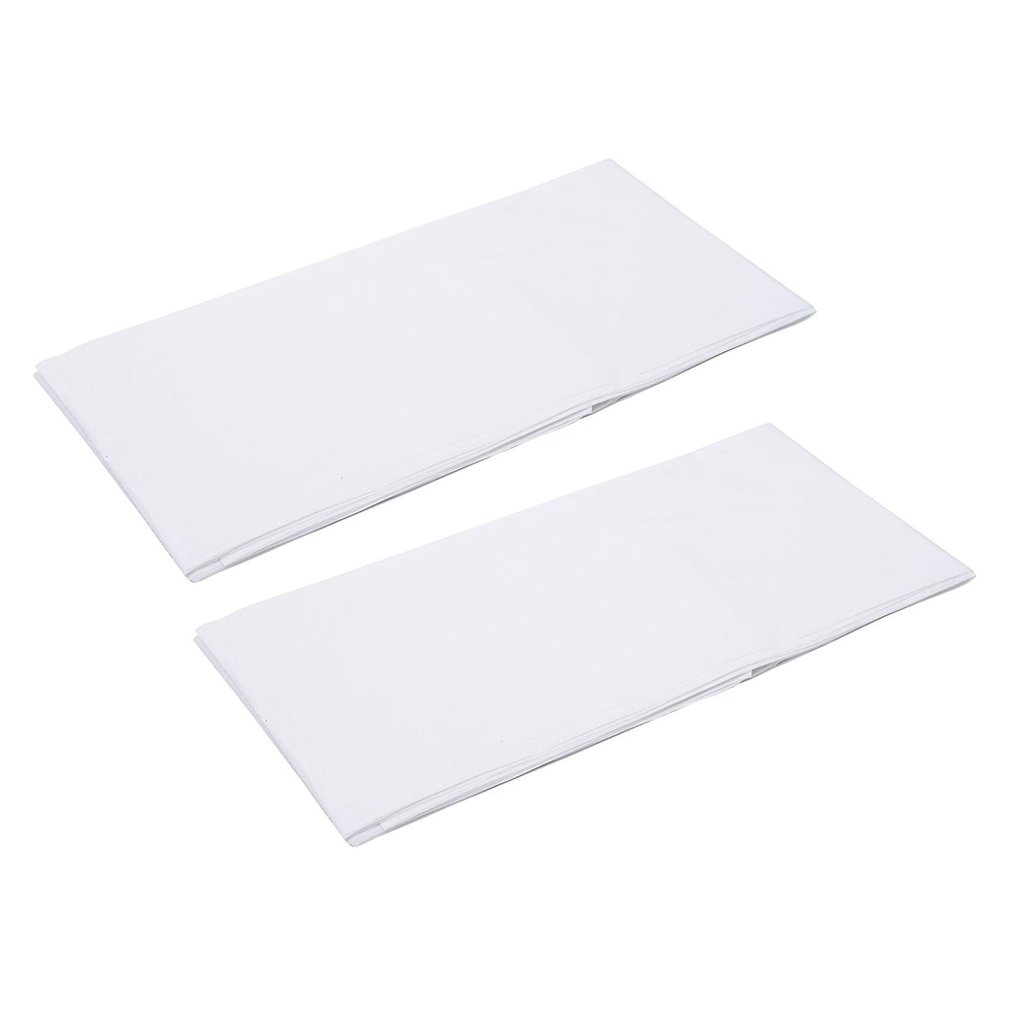 2x Plastic Tablecloth, White 137cm X 183cm
