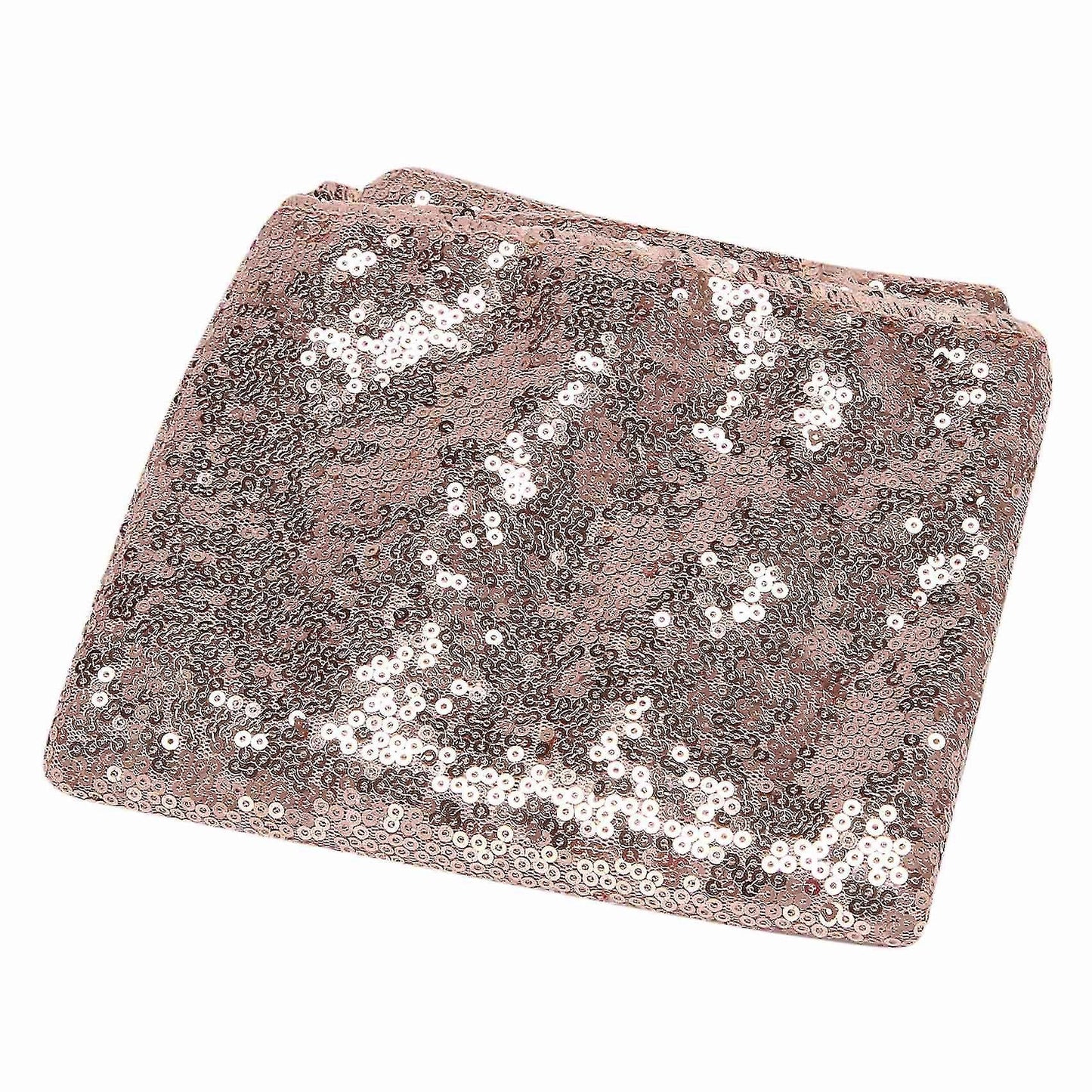 Rectangle Sequin Tablecloth Banquet Table Party Decor, Rose Gold