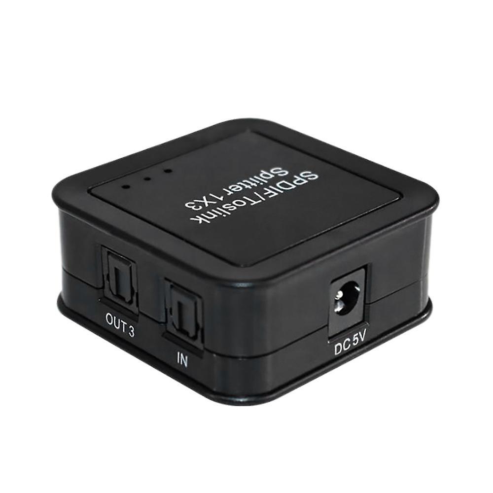 1x3 Digital Optical Toslink Splitter with Remote Control-us Plug