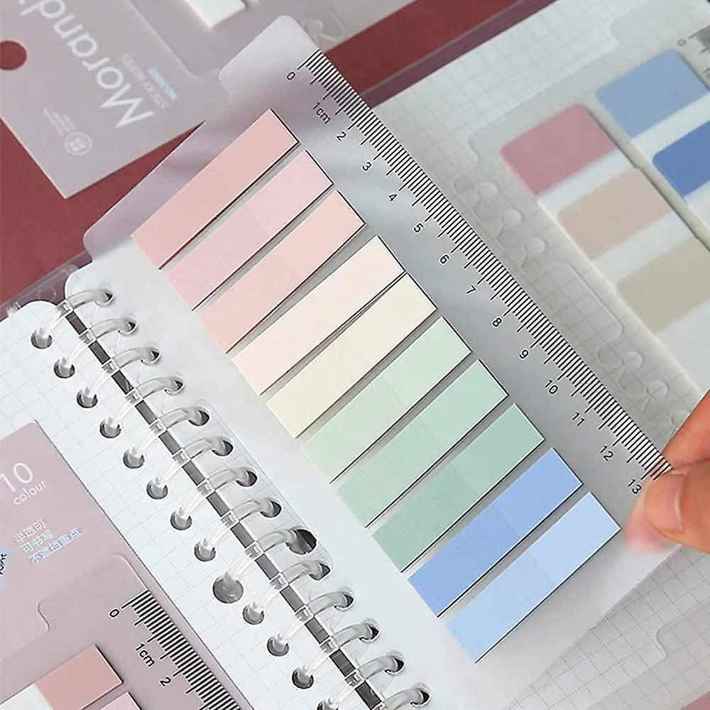 Index Tabs with Ruler, 4 Pack 660 Pieces Sticky Tab B