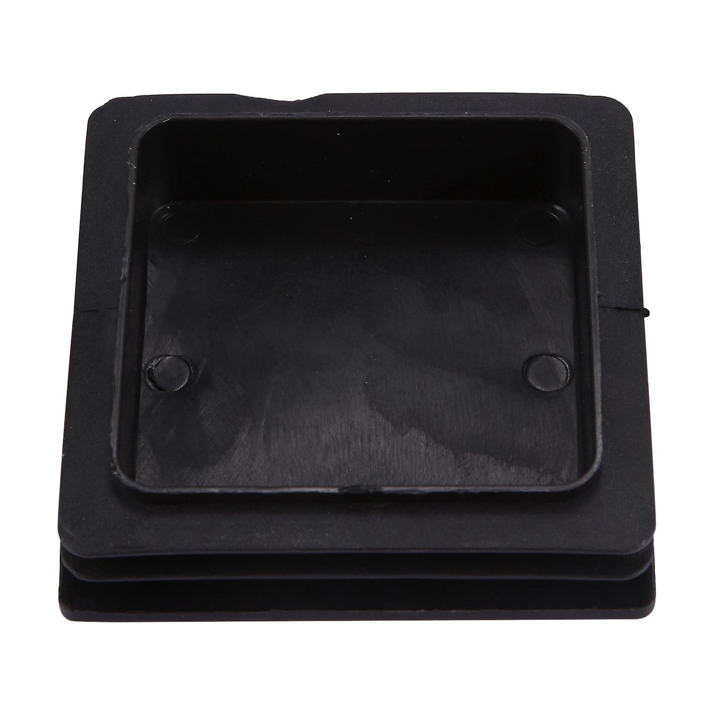 100mm X 100mm Plastic Ribbed Square End Caps Cover Tube Inserts 2 Pcs