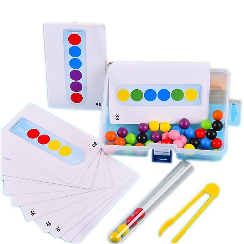 Clip Bead Game Ball Matching Toy Clip Beads Test Tube Toy for Kids