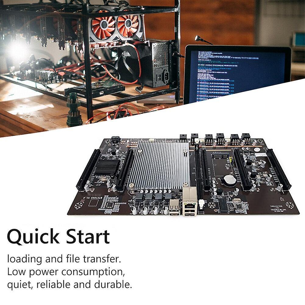 X79 H61 Btc Miner Motherboard Lga 2011 5xpci-e 60mm+8g Ddr3 Ram+fan