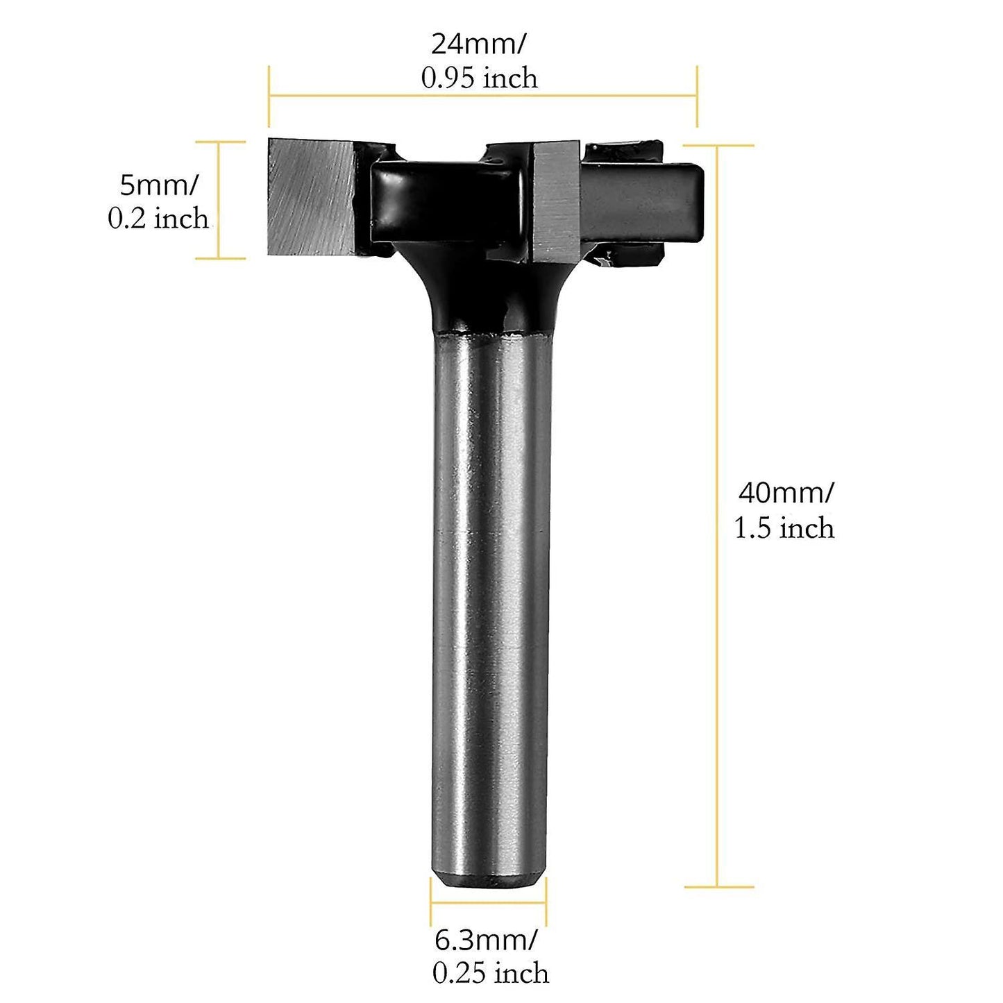 Cnc Surfacing Router Bit 1/4 Inch Shank Slab Flattening Router