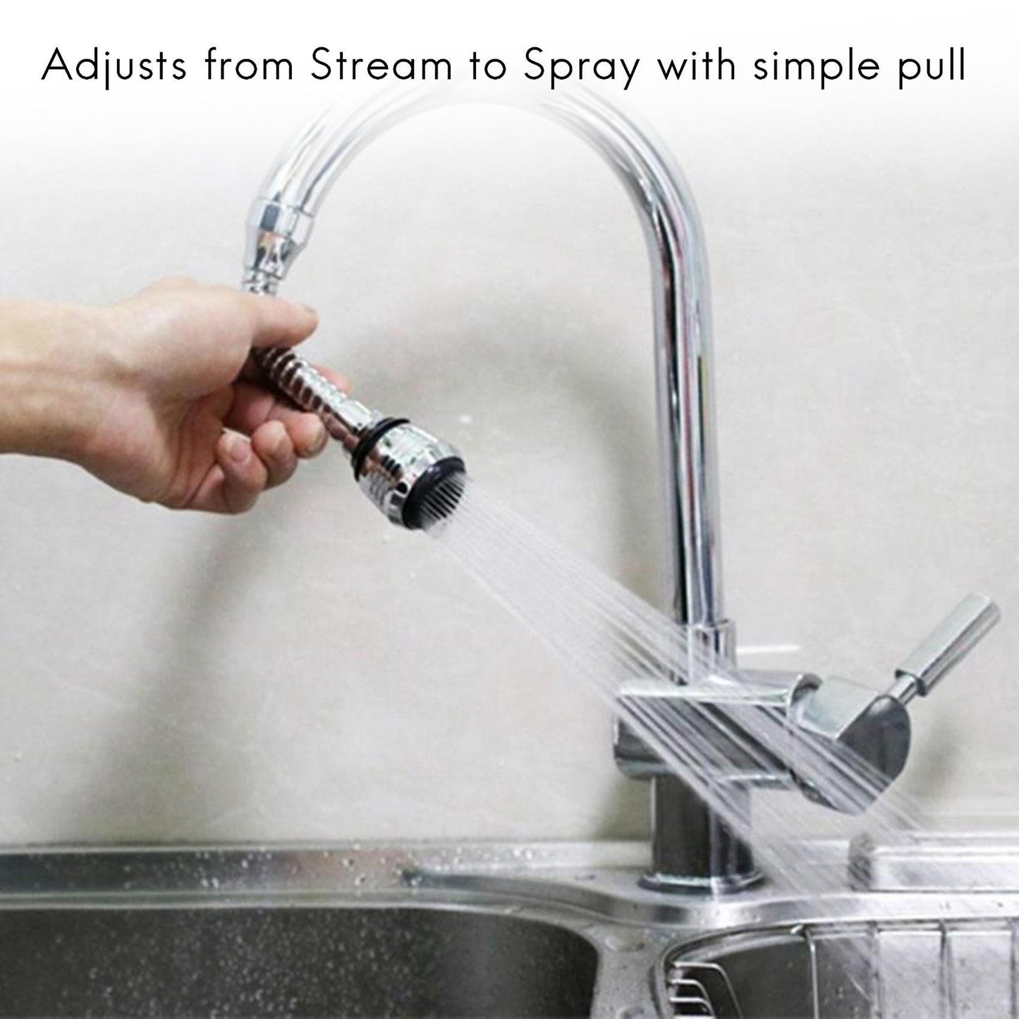 Stainless Steel 360 Rotatable Water Saving Faucet Tap Aerator Faucet