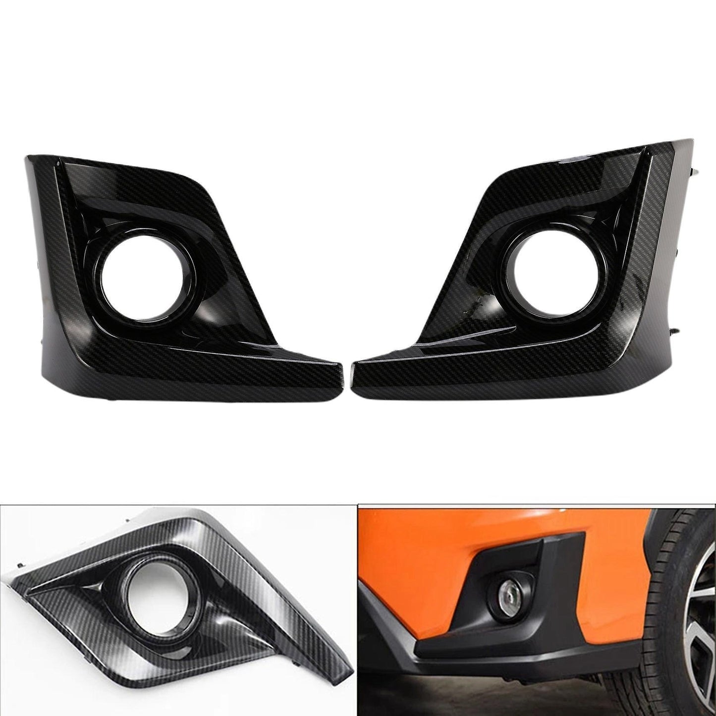 2pcs Car Front Fog Lamp Frame Cover for Subaru Xv Crosstrek 2018-2020