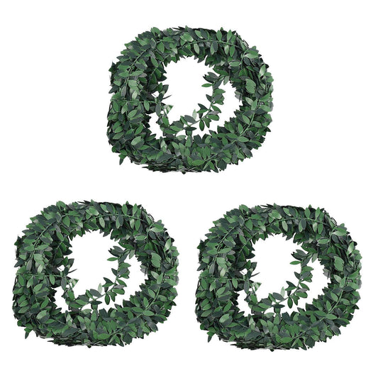 3x 7.5m Artificial Ivy Garland Foliage Green Leaves Simulated Vine