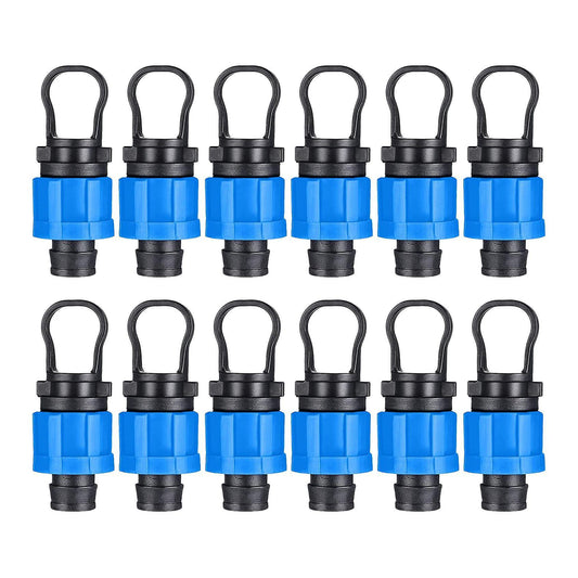 12 Pcs Drip Irrigation Tubing End Cap Plug 1/2 Inch End Cap Fitting