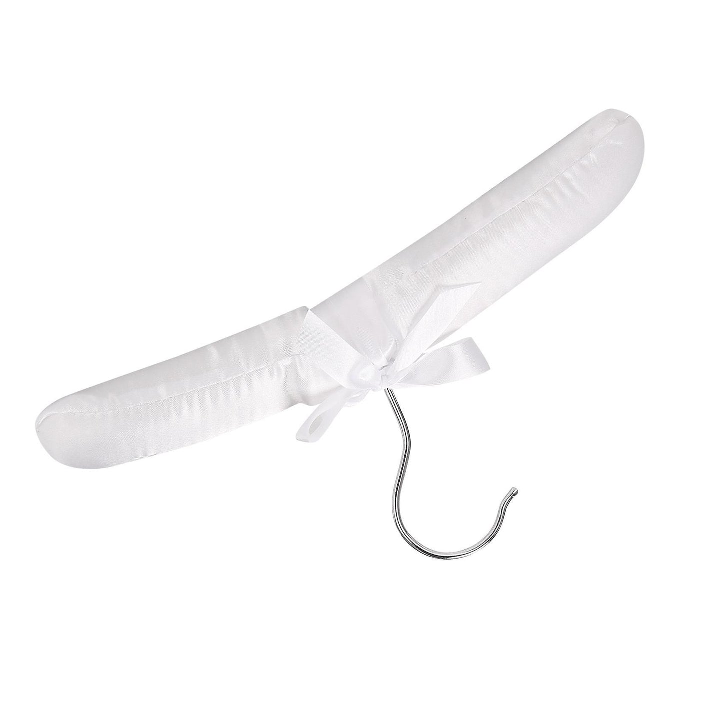5pcs Luxury Satin-padded Children's Clothes Kids' Cloth Hook Hanger Wardrobe Organiser--white