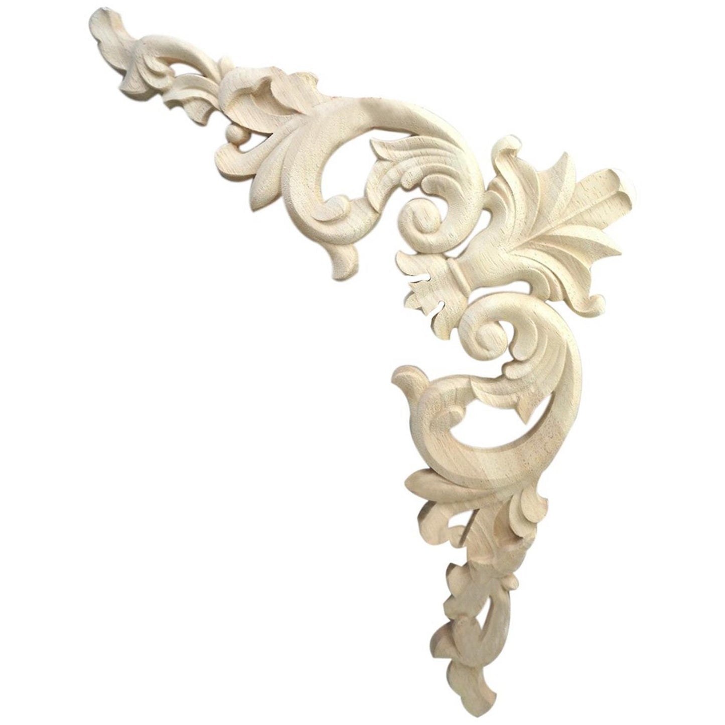 4x 15 X 15cm Rubber Wood Carved Corner Onlay Applique Exquisite