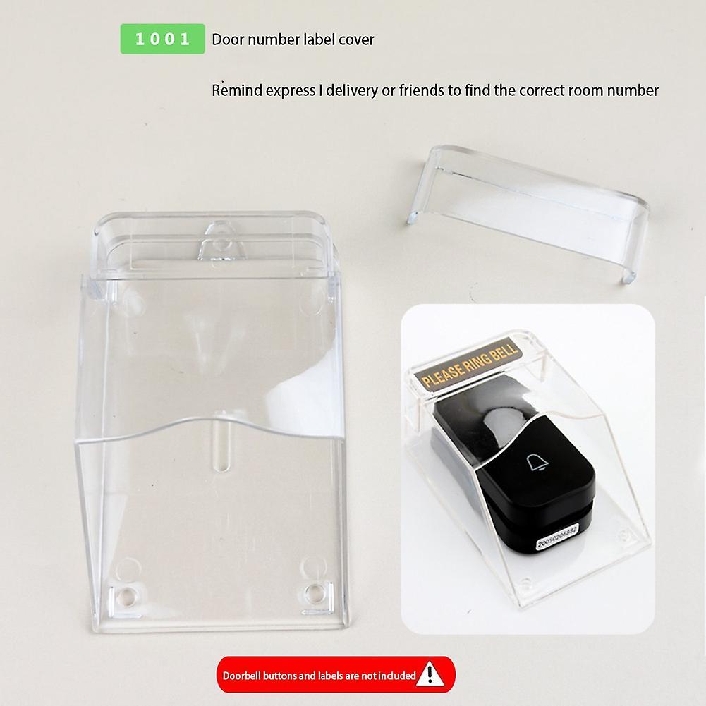Access Control Rain Doorbell Transparent Protective Box Cover 2pc