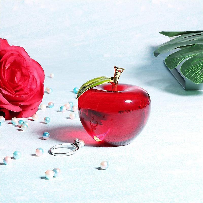 Crystal Apple Paperweight Pretty Crafts Art&collection Gifts (a)