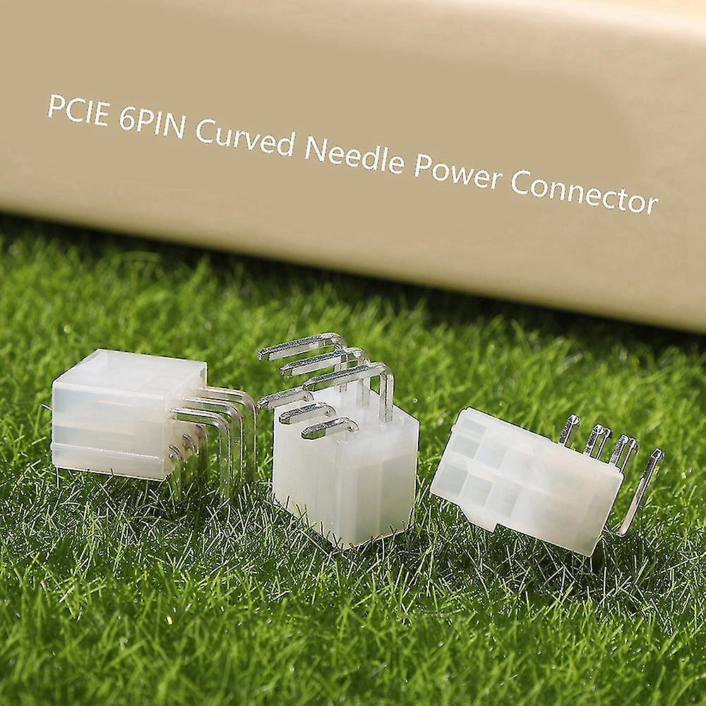 30pcs 4.2mm 6pin Female Socket Curved Needle Connector for Computer