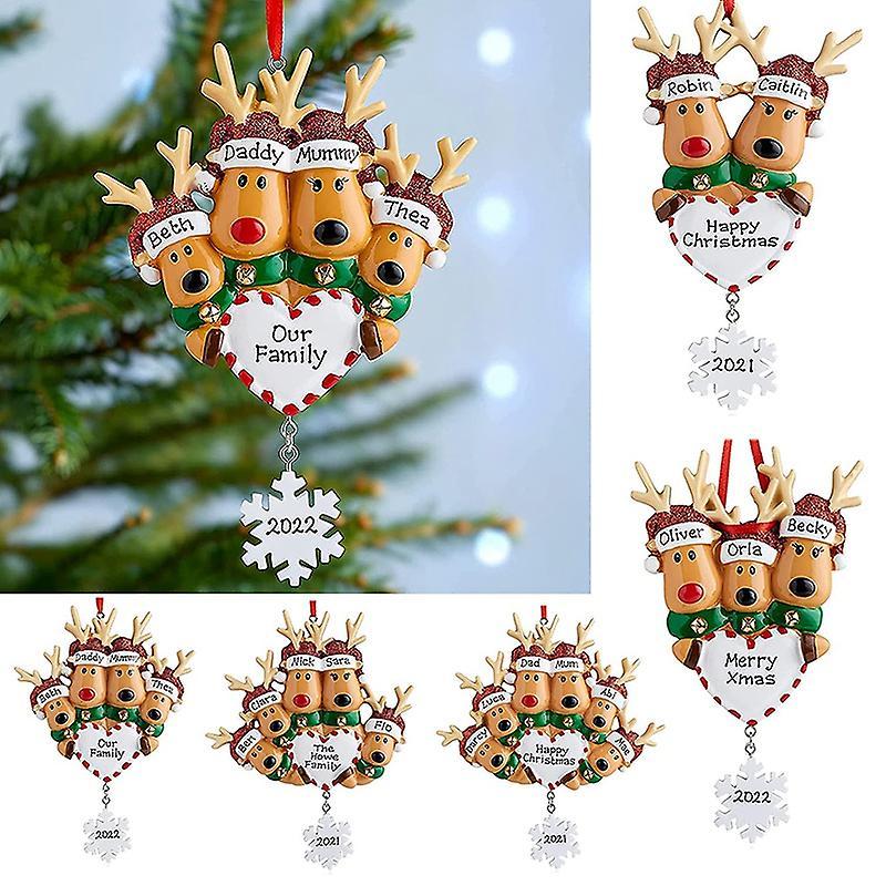 Family Christmas Tree Family Set Gift (christmas Deer, Family Of 5)