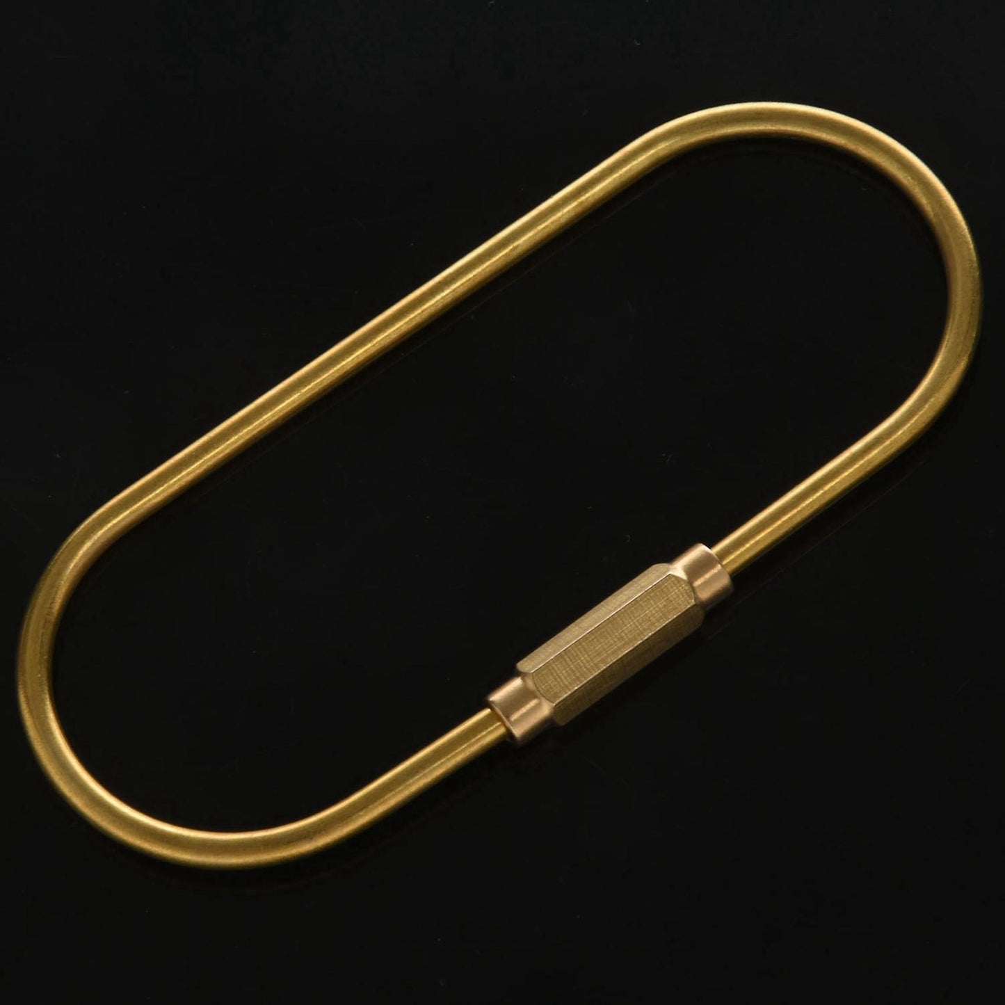 Keychain with Lock Golden Carabiner Survival Camping Equipment Large