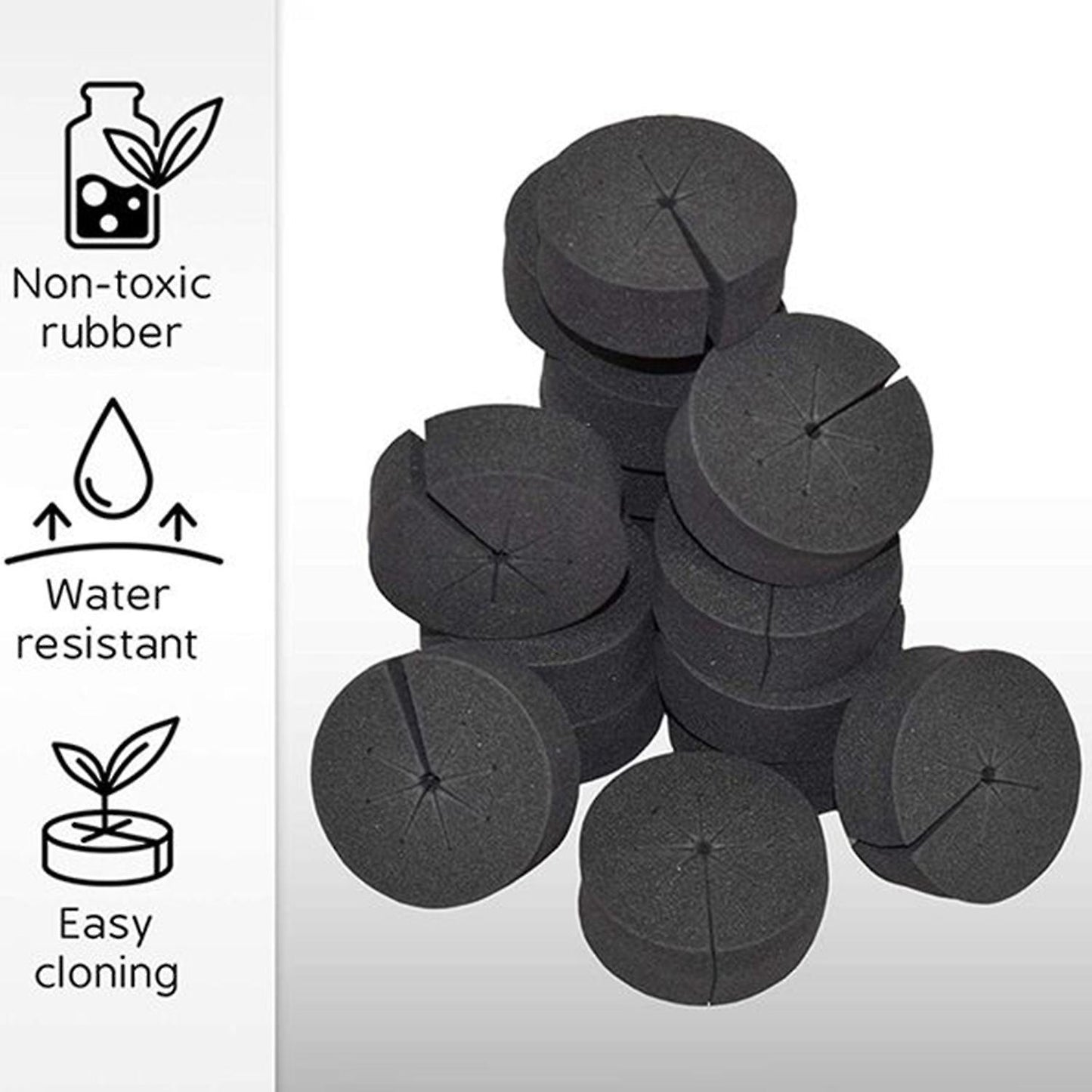 60pcs Garden Clone Collars Sponge Block for 2 Inch Cloning Machines