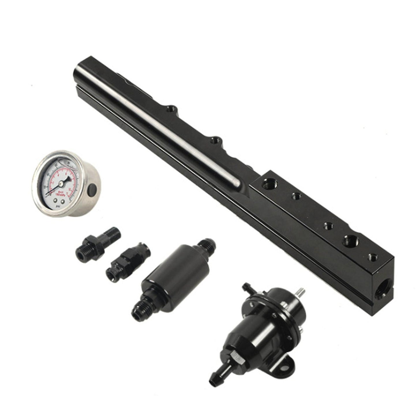 Fuel Pressure Regulator Gauge Fuel Rail Kit for Honda Civic D-series