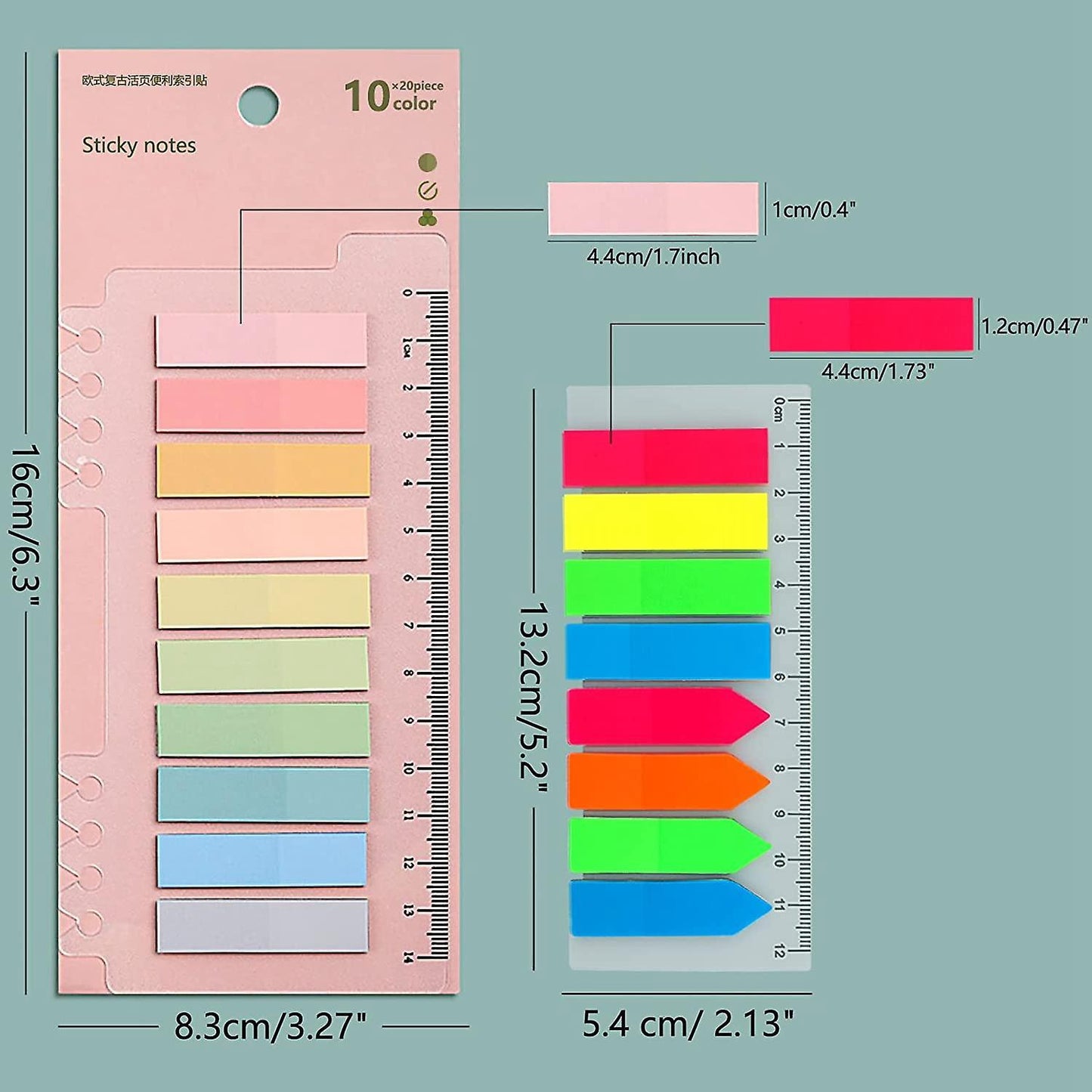Sticky Index Tabs, Page Marker Sticky, Translucent(light Color)