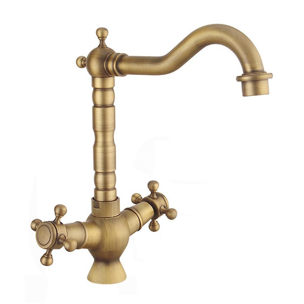Bathroom Tub Faucet,2 Handles Widespread Brass Basin Mixer Tap