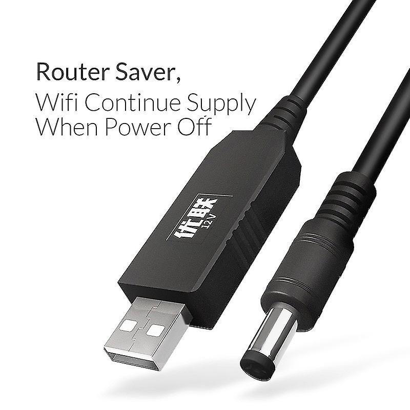 Unnlink 1m Dc 5v to 12v 0.8-1a Usb to Dc 5.5x2.1mm Cable