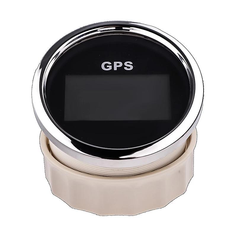 85mm Gps Speedometer with 7 Color Backlight Lcd Display Silver+white