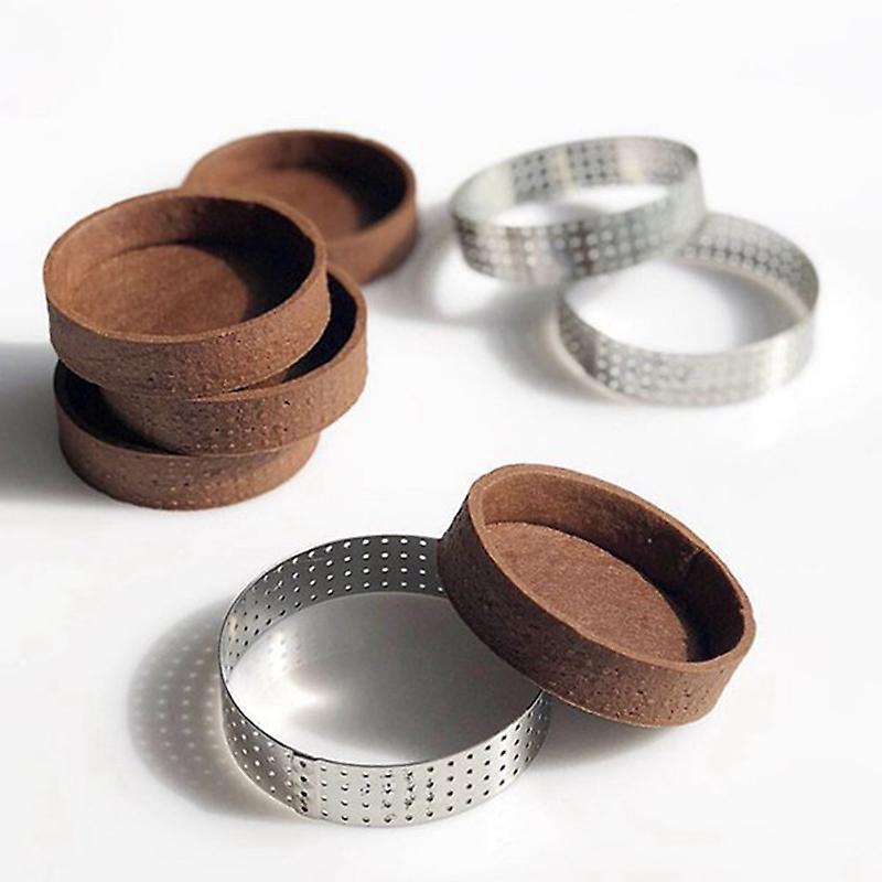 20cm Round Stainless Steel Cake Hole Molds Mousse Cake Tart Diy Tool