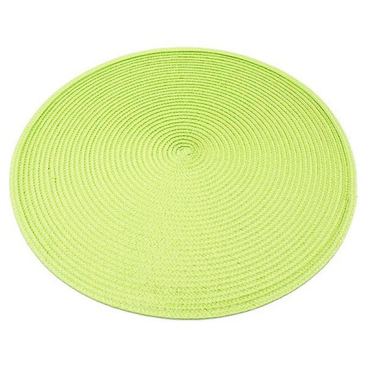4pcs Dining Table Mat Woven Pad Heat Resistant Coaster(green)