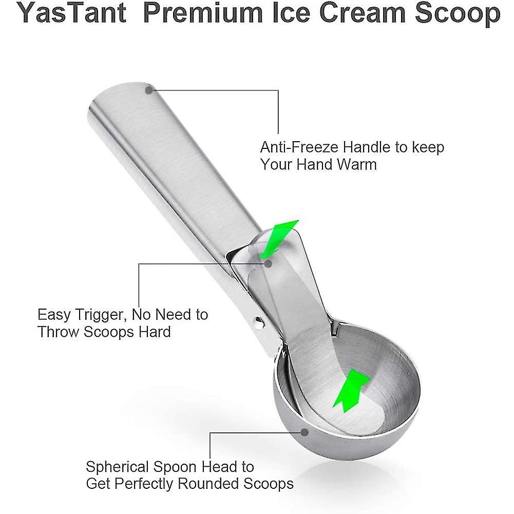Stainless Steel Ice Cream Scoop, Cookie Scoop with Antifreeze Handle