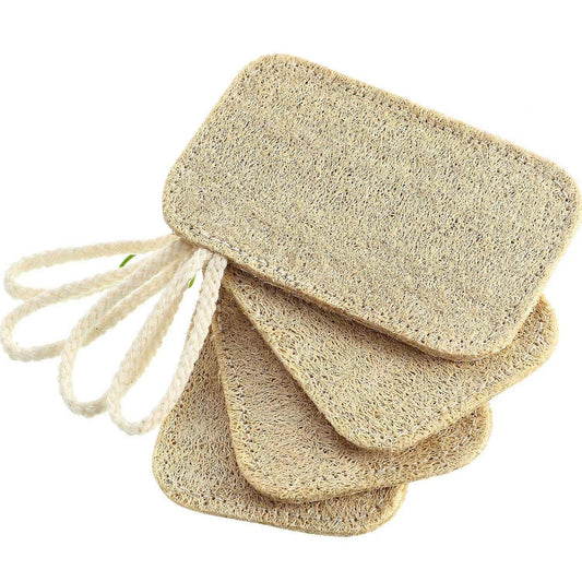 4 Pcs Dishwashing Scrub Kitchen Loofah Sponge Scourer, No Bleaching