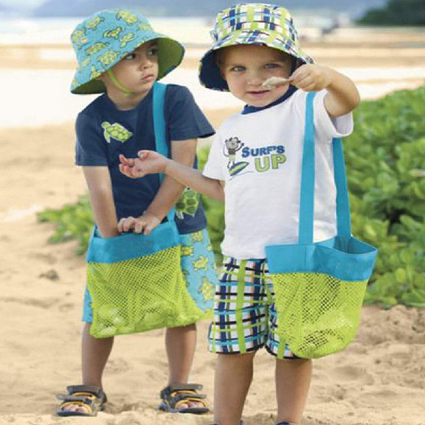 Large Capacity Sand Free Mesh Bag Children's Beach Toy Storage Bag