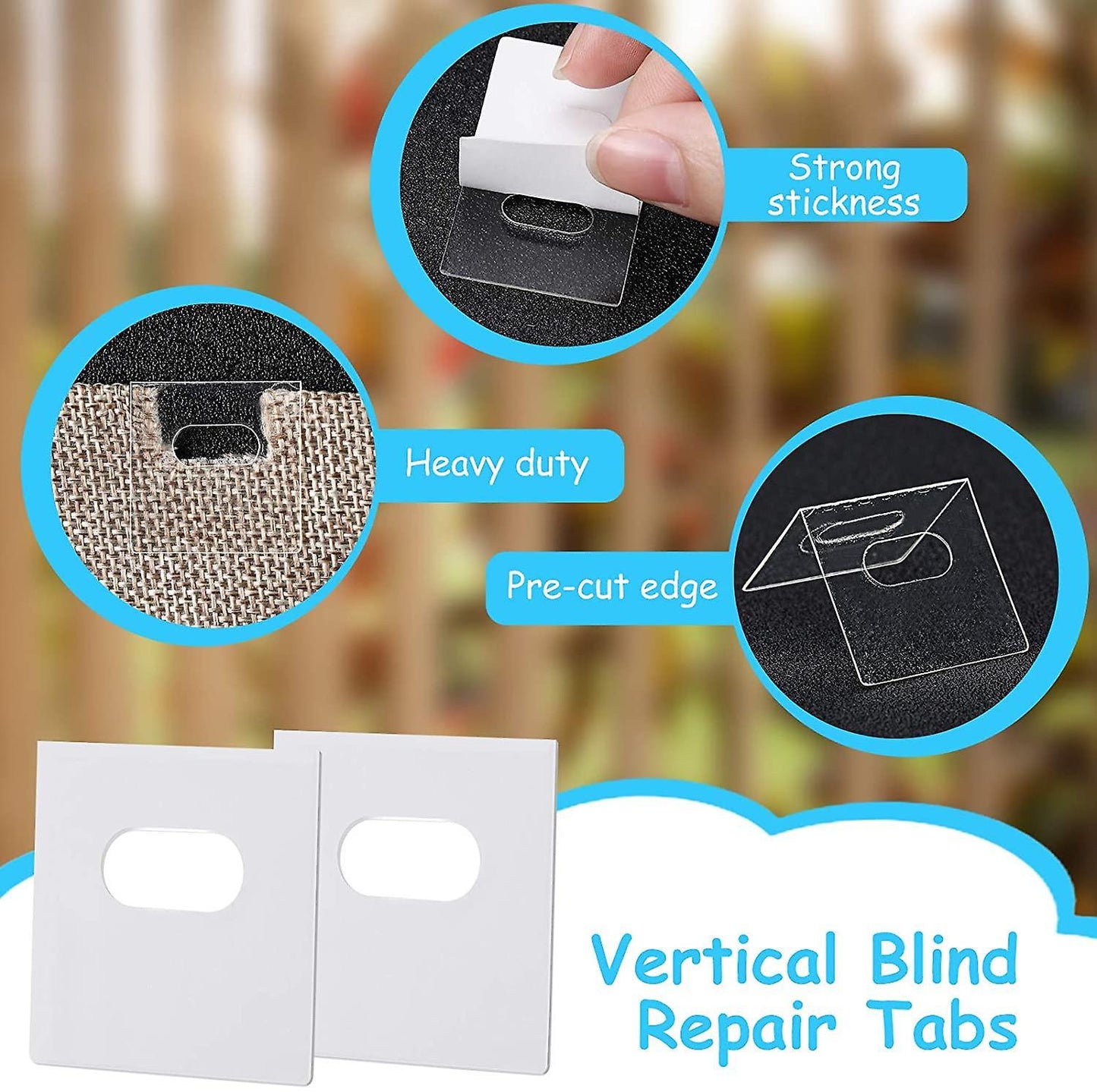 Vertical Blind Repair Tabs and Vertical Blind Stem Replacement