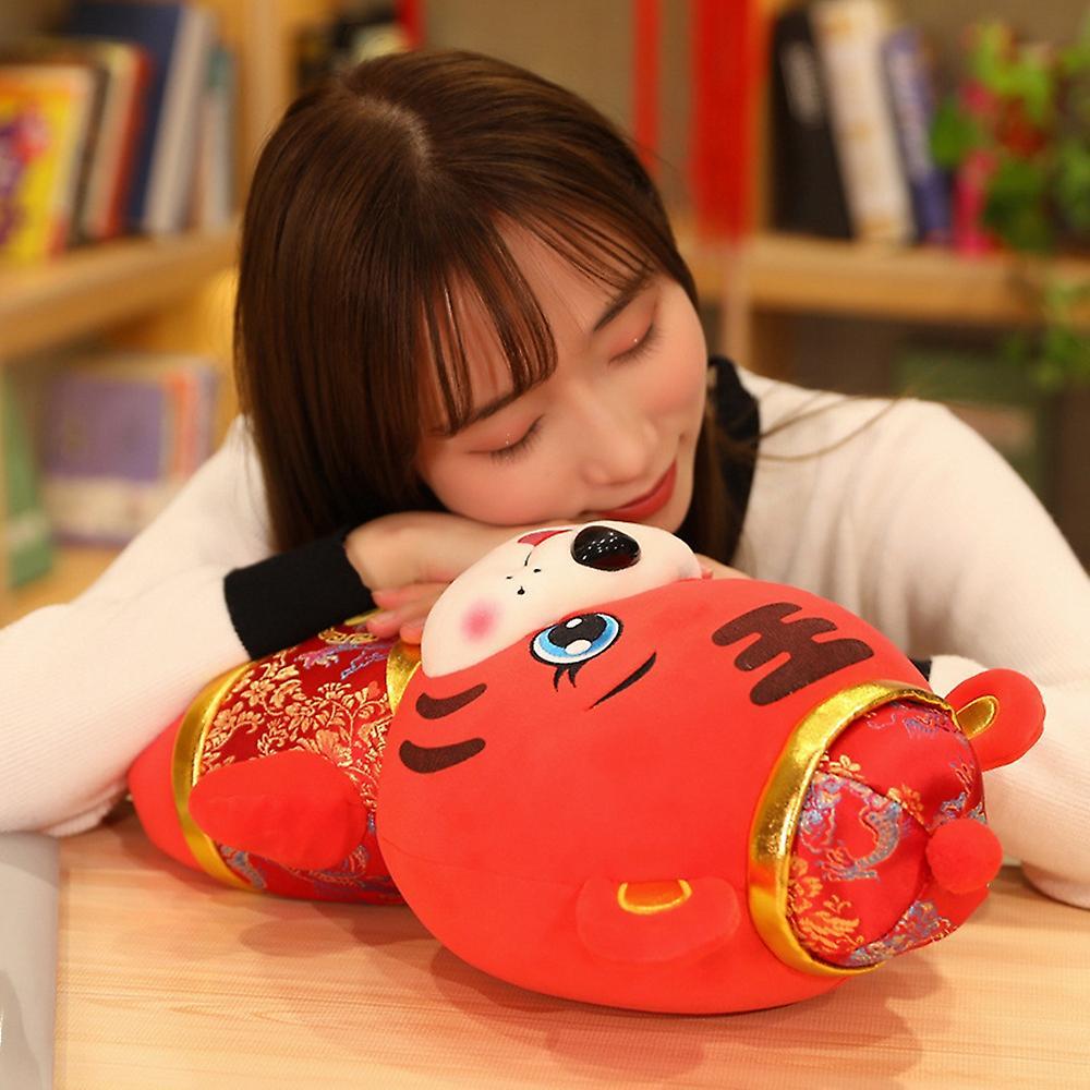 2022 New Year Zodiac Tiger Red Mascot Plush Doll for Kids Baby,20cm