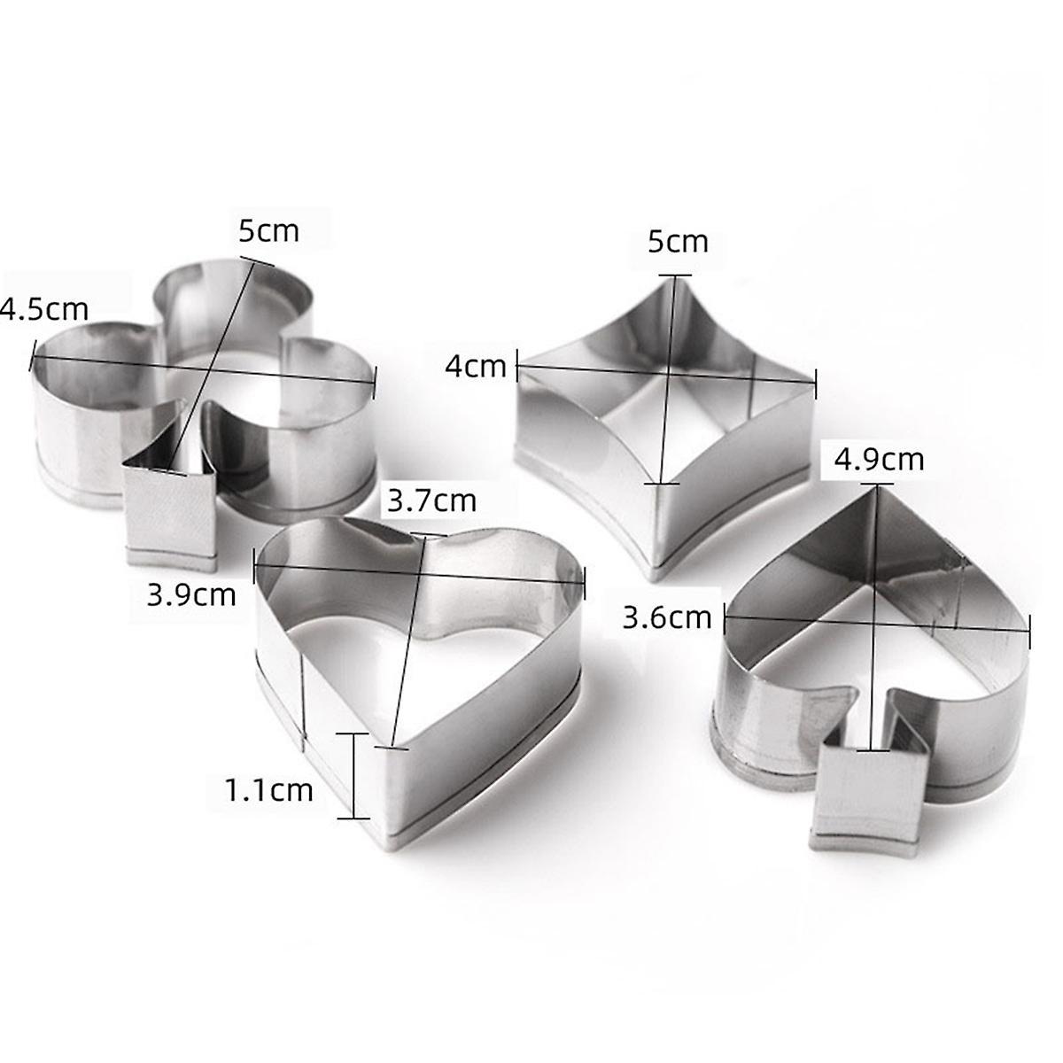 4-piece Set Of Stainless Steel Biscuit Mold Diy Kitchen Baking Tools